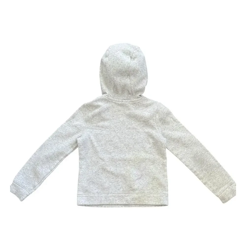 Nike Sportswear Club Fleece Pullover Hoodie Sweatshirt Light Gray Kid's XS